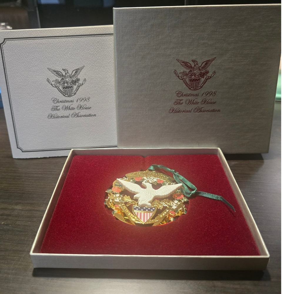 1998 White House Historical Association Christmas Ornament James Buchanan Boxed